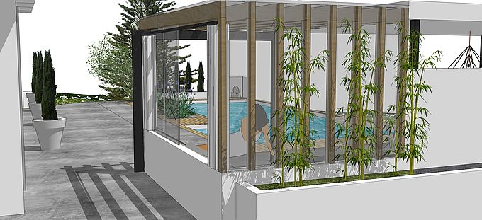 Piscine et espace détente