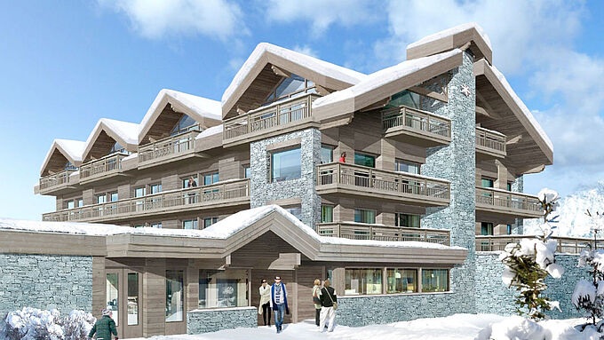 Surélévation et réhabilitation d'un immeuble de logements à Courchevel